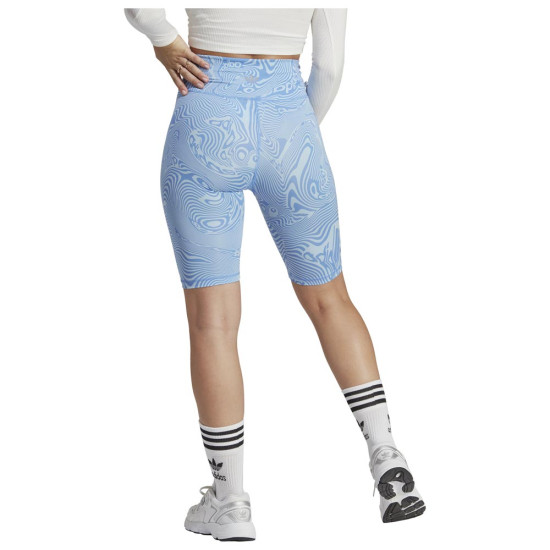 Adidas Γυναικείο σορτς-κολάν Marble Print Bike Shorts